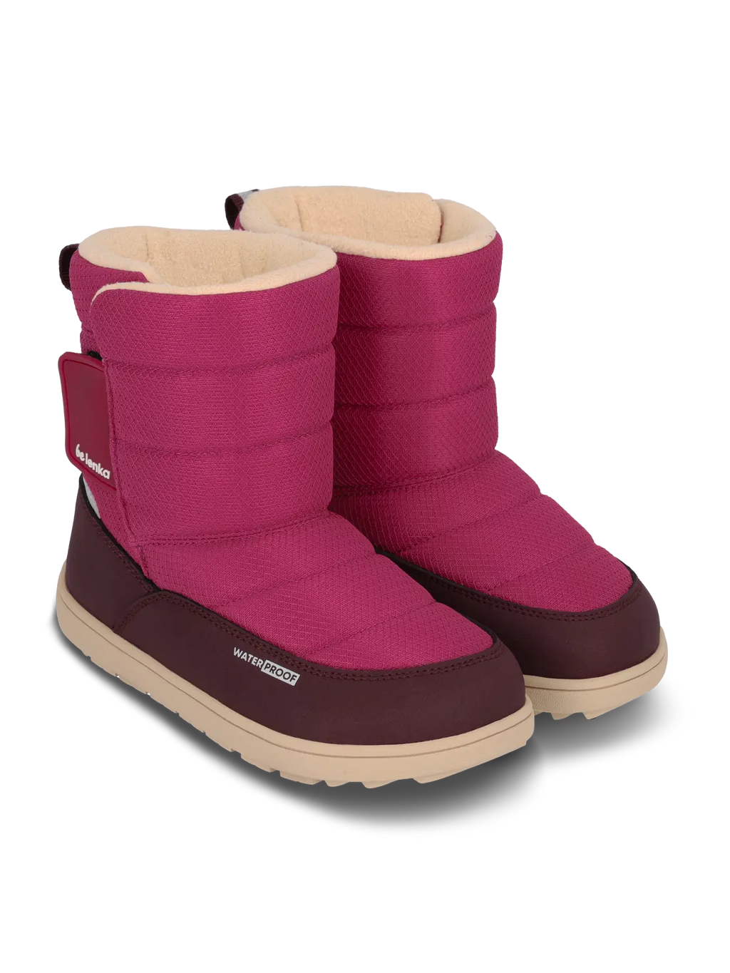 Kids barefoot snow boots Be Lenka Ailo Junior - Berry