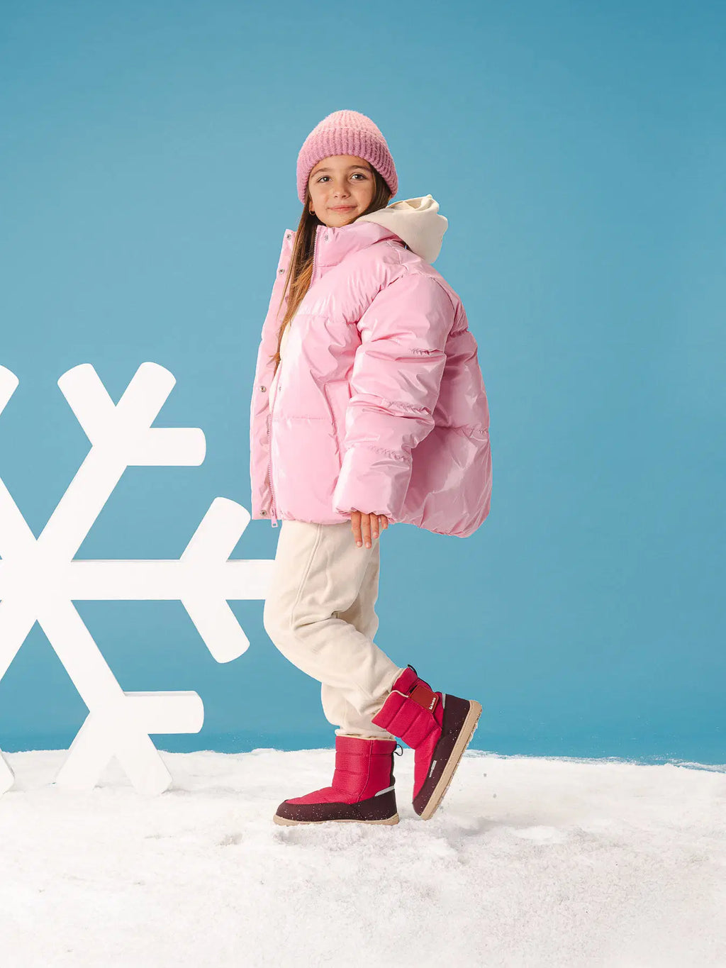 Kids barefoot snow boots Be Lenka Ailo Kids - Berry