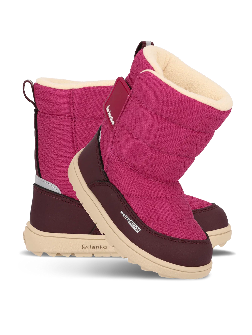 Kids barefoot snow boots Be Lenka Ailo Preschool - Berry
