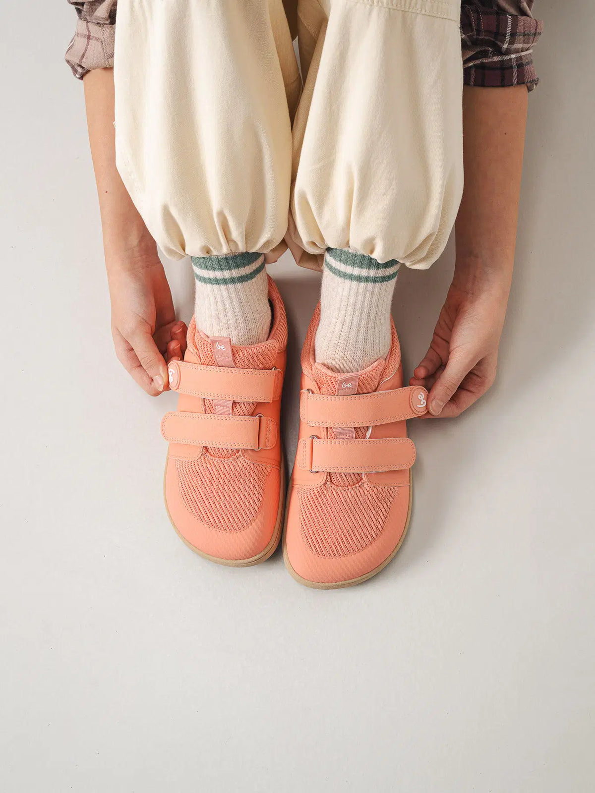 Kids barefoot sneakers Be Lenka Bounty Junior - Coral Pink