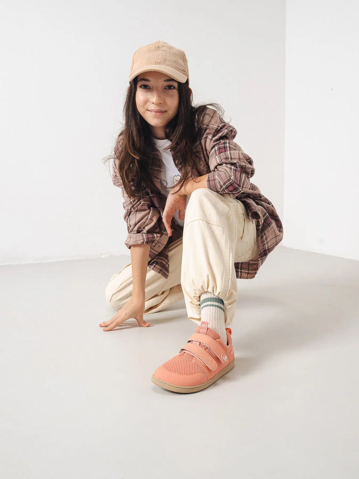 Kids barefoot sneakers Be Lenka Bounty Junior - Coral Pink