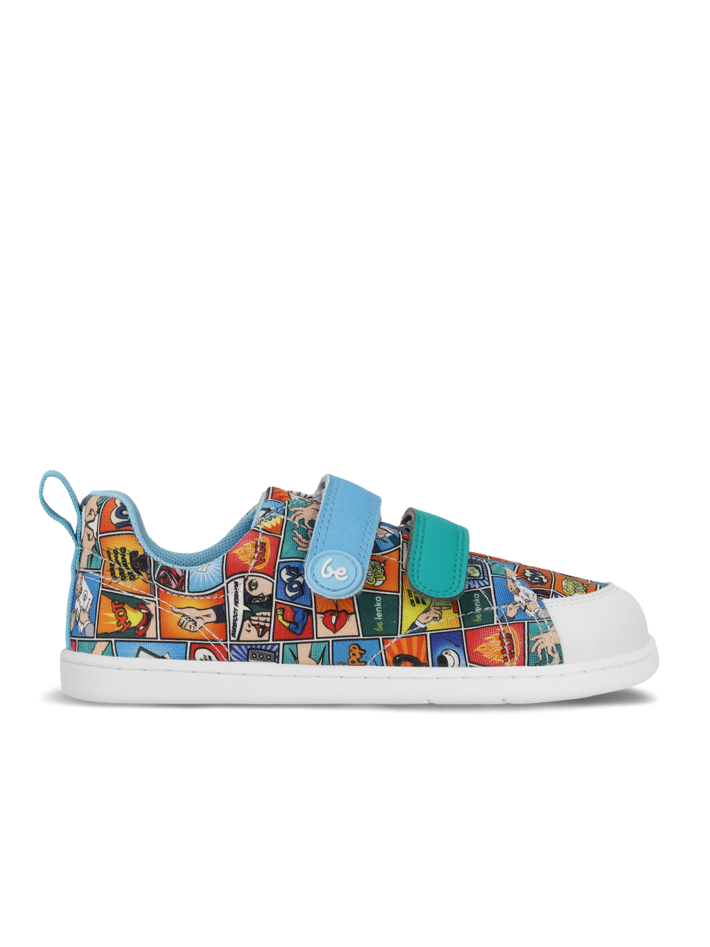 Kids barefoot sneakers Be Lenka Canvi Preschool - Comics Color