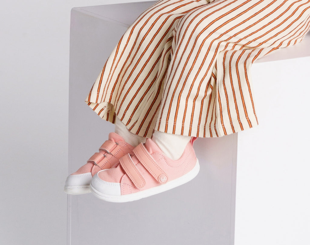 Barfuß-Sneaker für Kinder Be Lenka Canvi Preschool - Korallenrosa