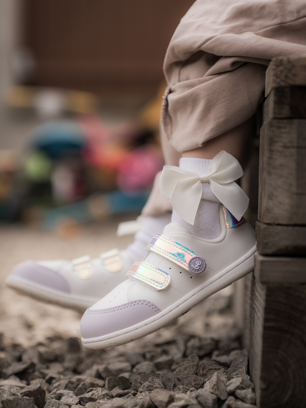 Barfußschuhe für Kinder Be Lenka Energise Kids - Weiß & Irisierend