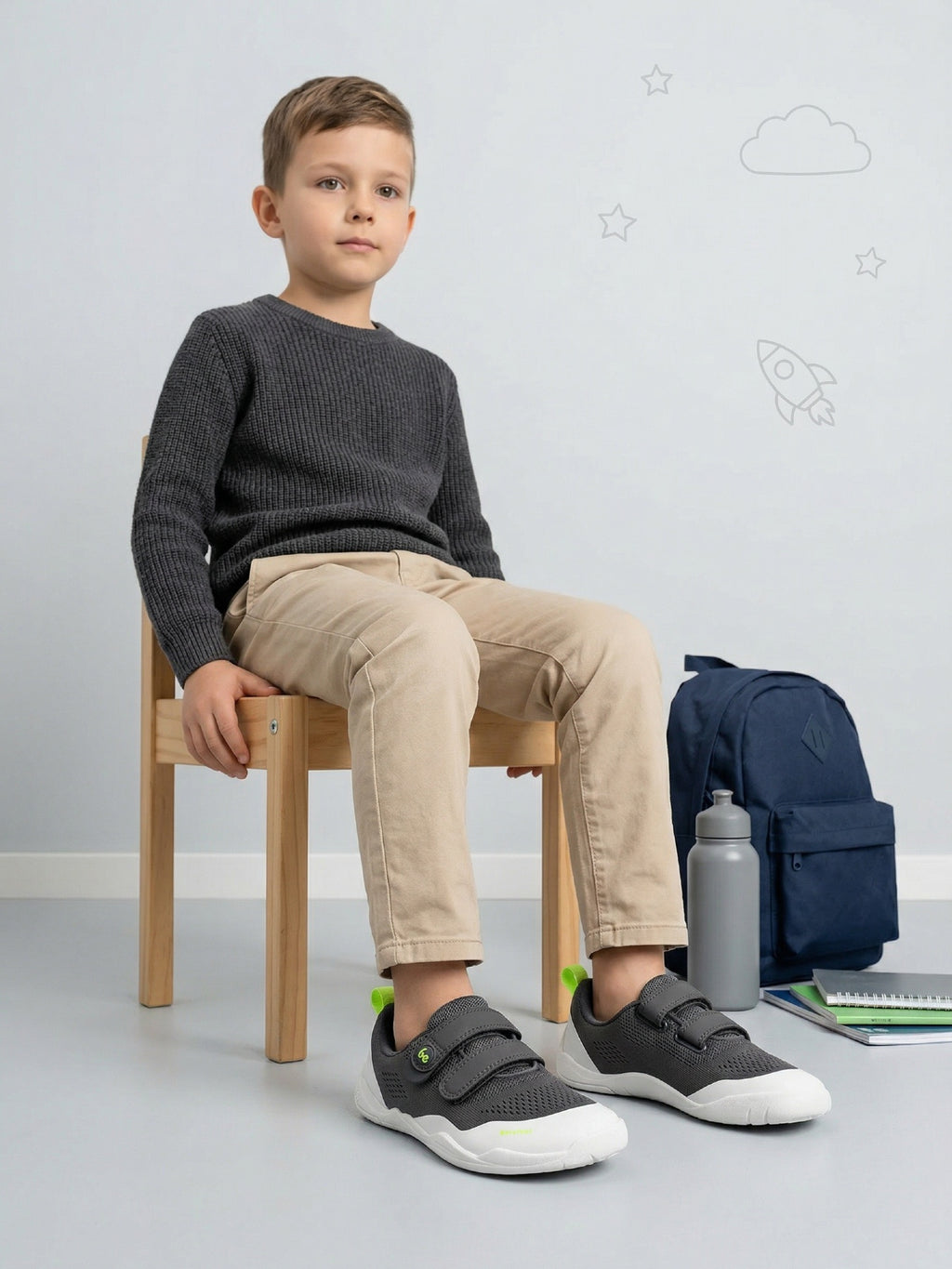 Kinder Barfußschuhe Be Lenka Nubo Kids - Grey