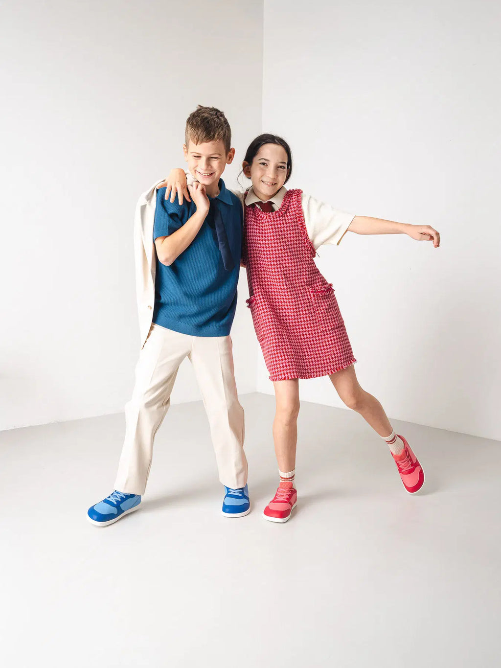 Kids barefoot sneakers Be Lenka Scoot Junior - Light & Dark Pink