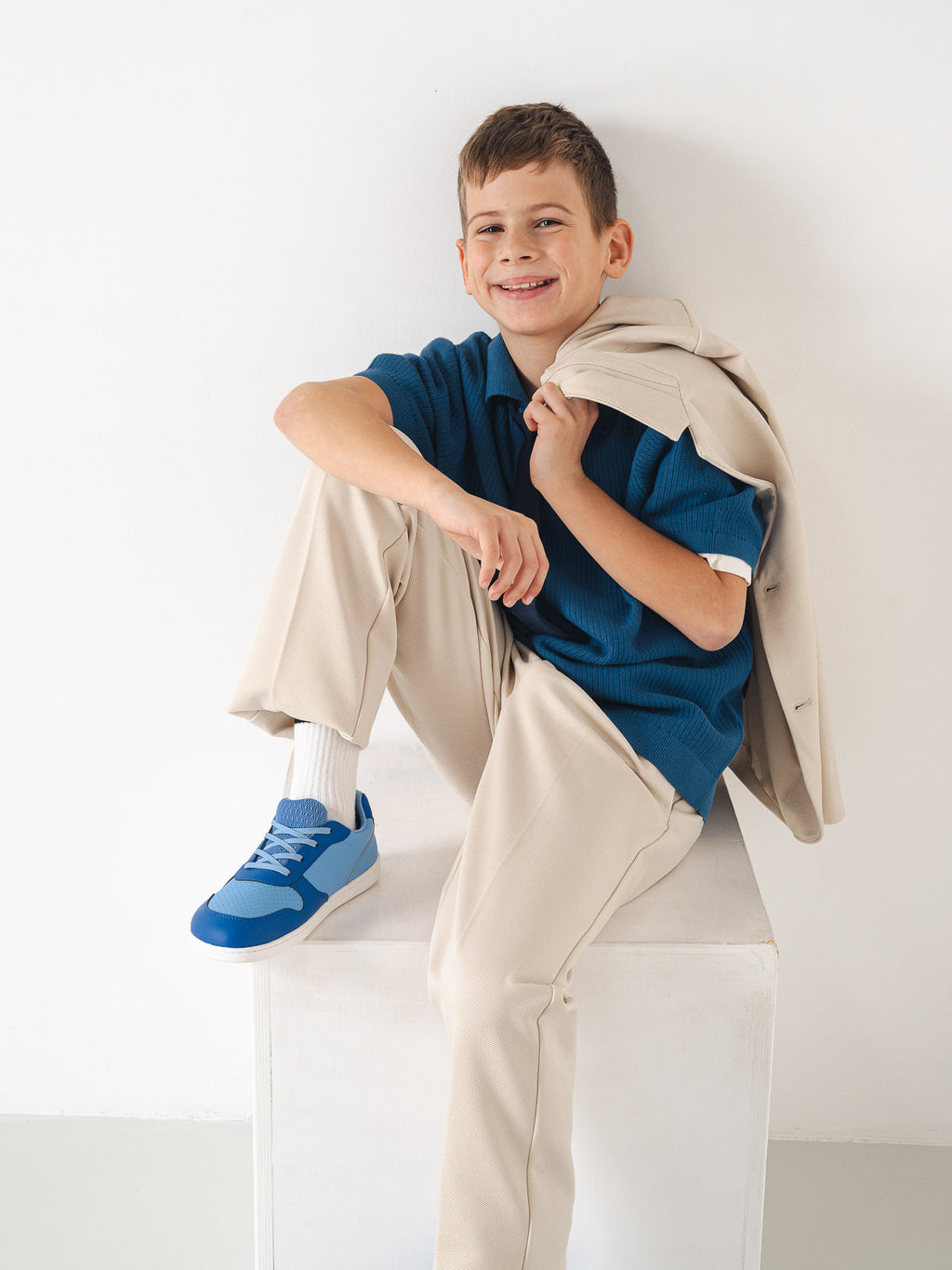 Kinder Barfußschuhe Be Lenka Scoot Junior - Light & Royale Blue