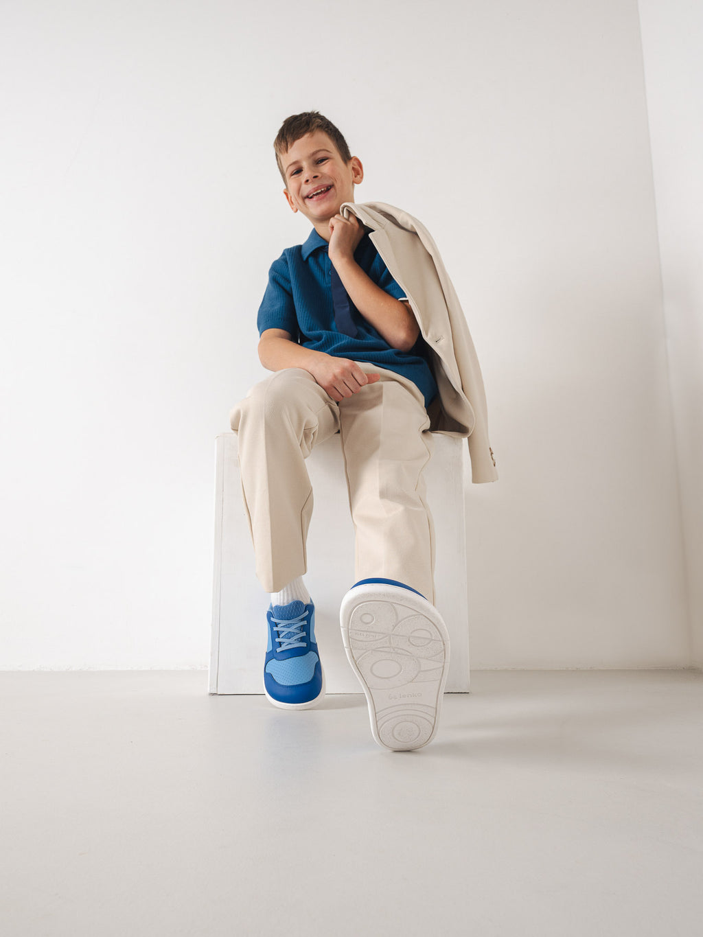 Kinder Barfußschuhe Be Lenka Scoot Junior - Light & Royale Blue