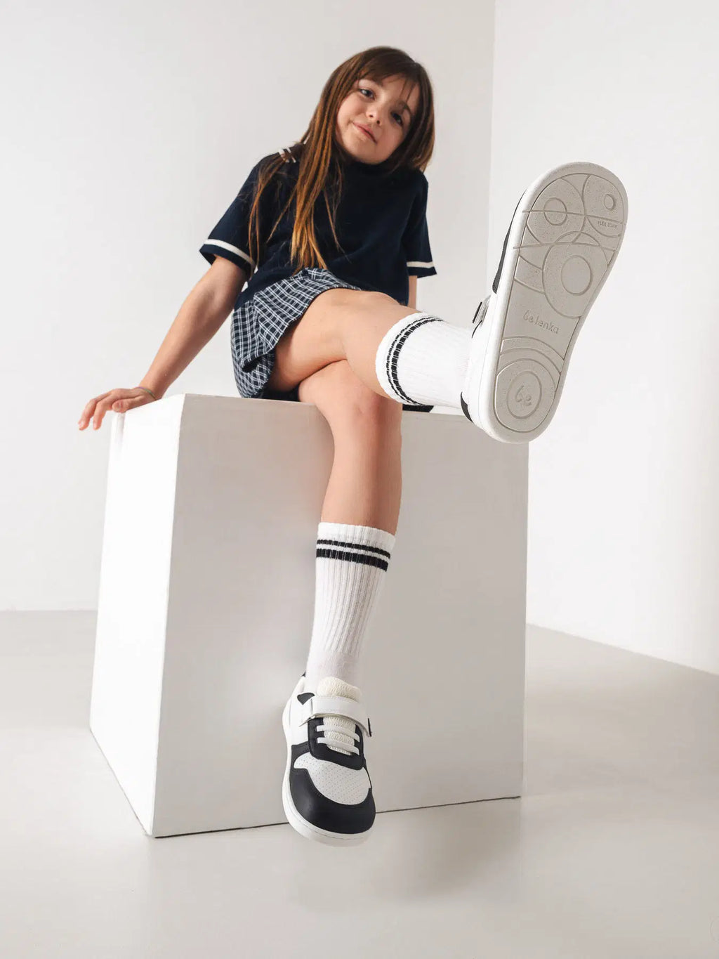 Kinder Barfuß Sneaker Be Lenka Scoot Kids - White & Black