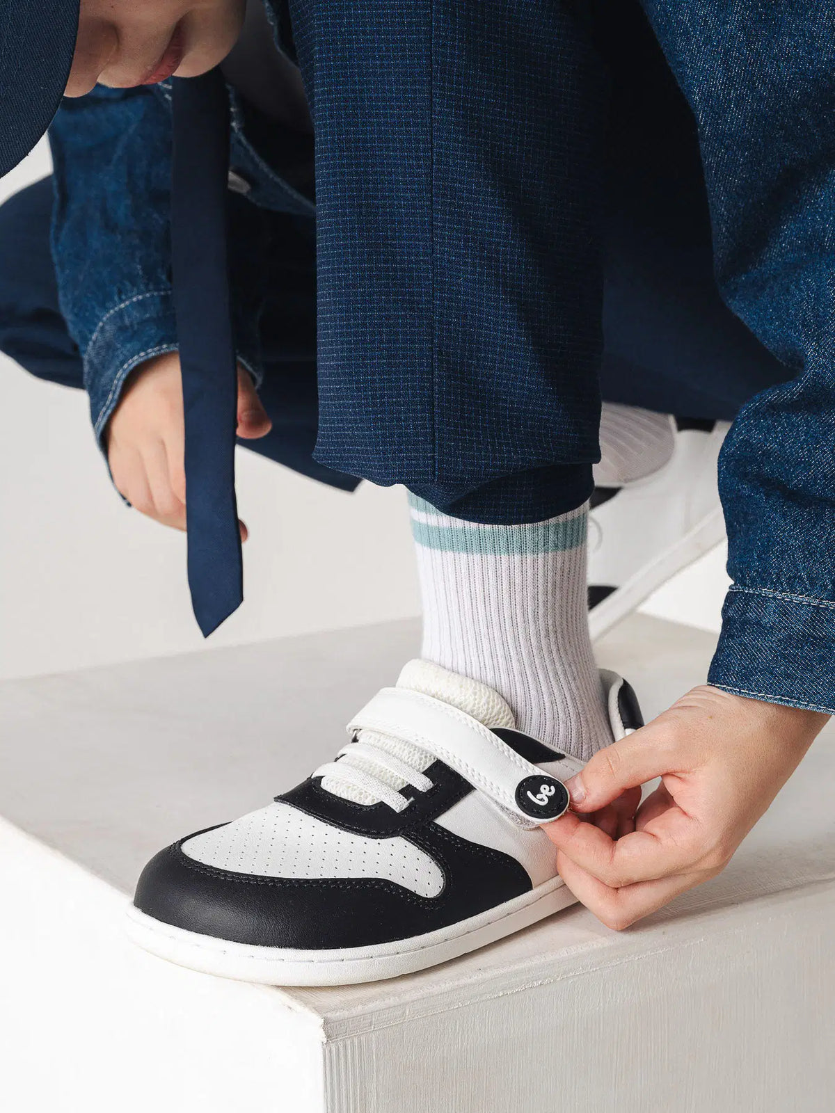 Kinder Barfuß Sneaker Be Lenka Scoot Kids - White & Black