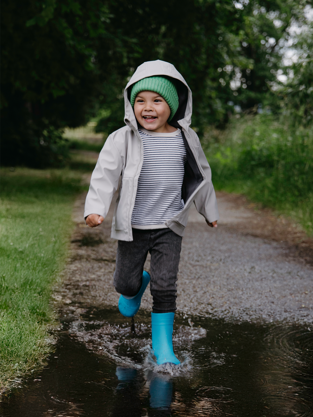 Kinder Barfuß-Regenstiefel Be Lenka Pudds - Aquablau
