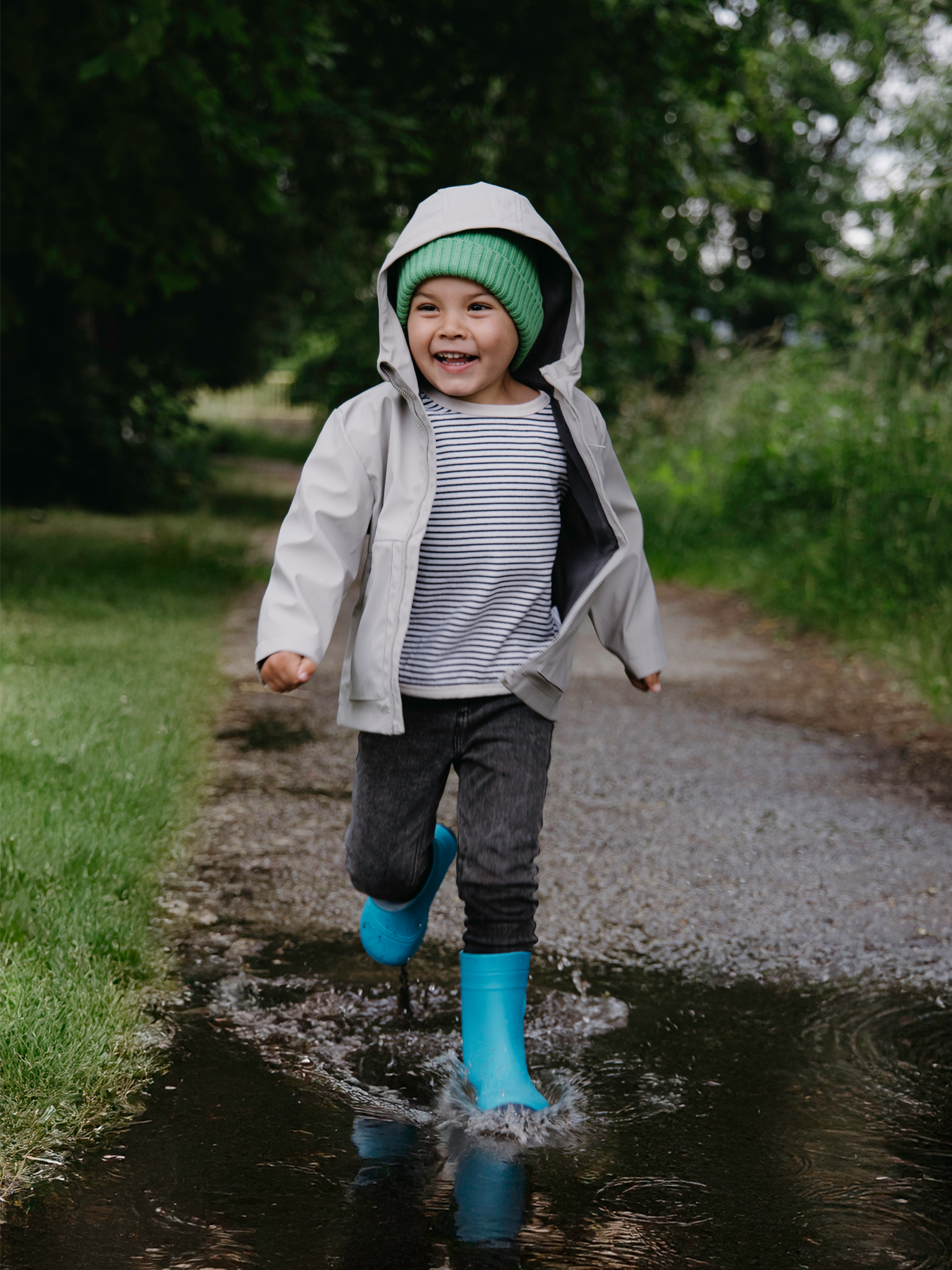 Kinder Barfuß-Regenstiefel Be Lenka Pudds - Aquablau