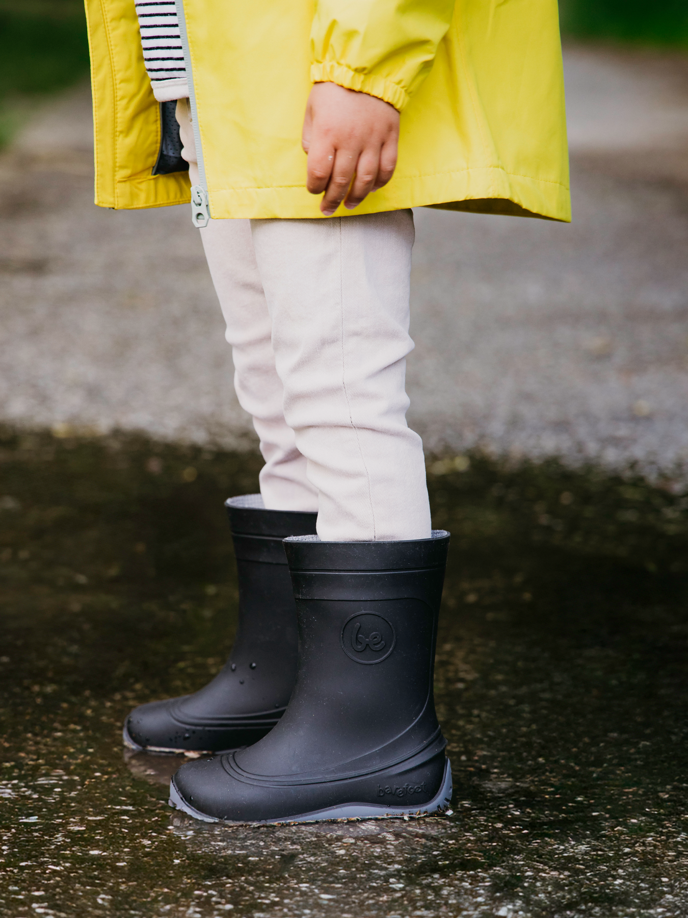 Kinder Barfuß-Regenstiefel Be Lenka Pudds - Schwarz