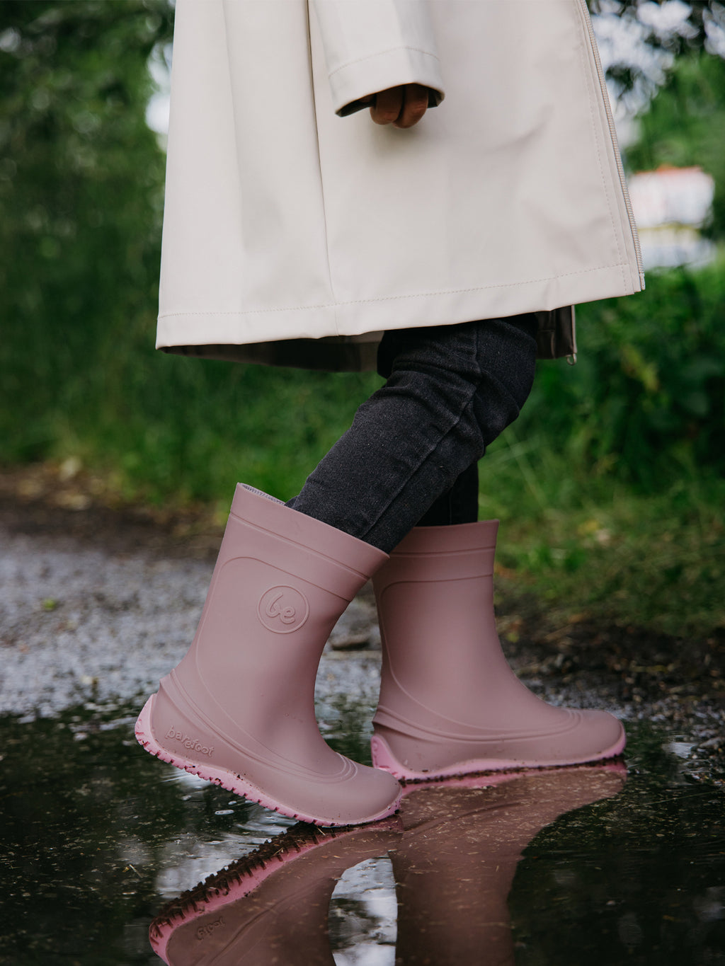 Kinder Barfuß-Regenstiefel Be Lenka Pudds - Misty Pink