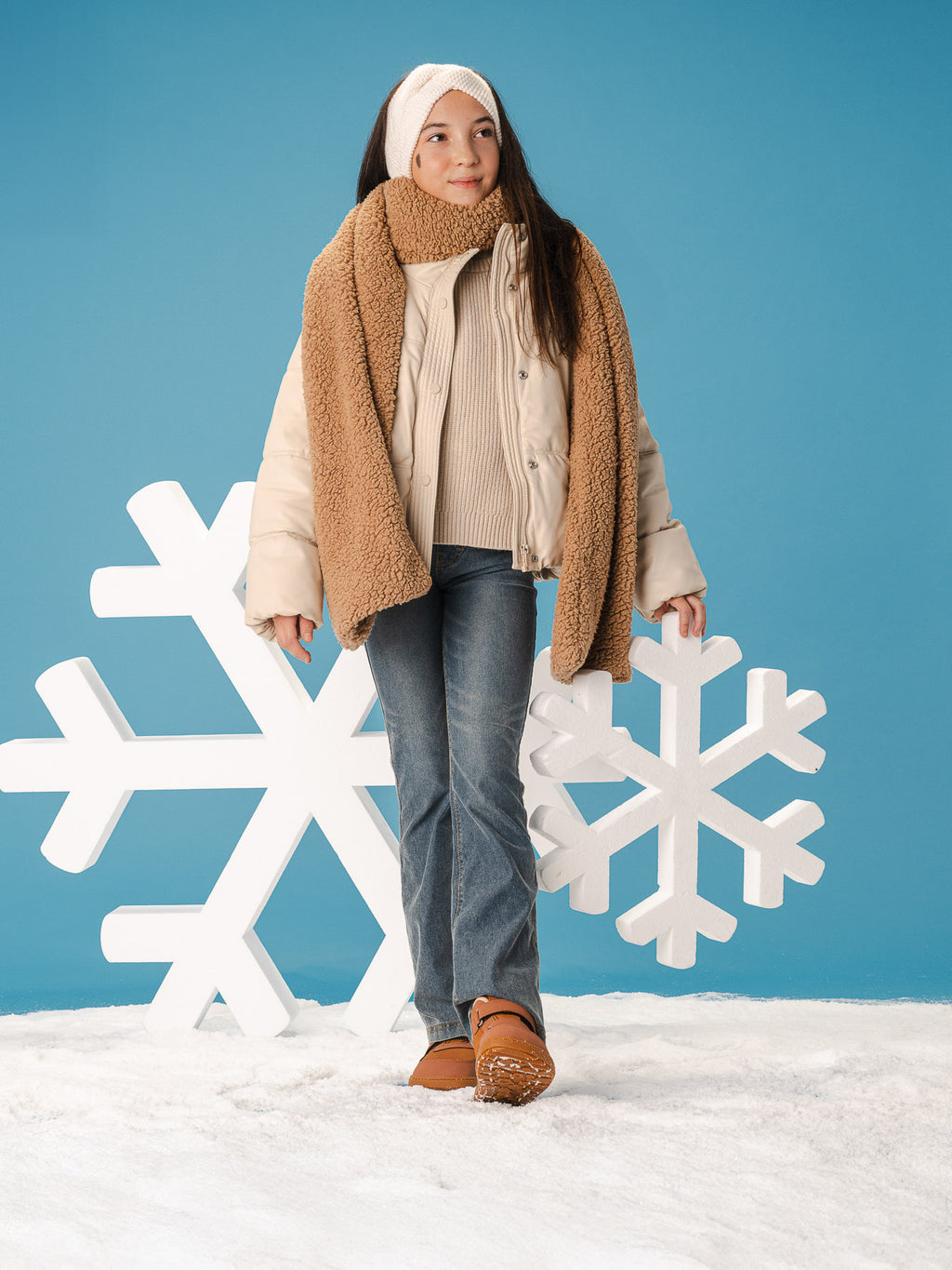 Kinder-Winter-Barfußstiefel Be Lenka Zippu Junior - All Brown