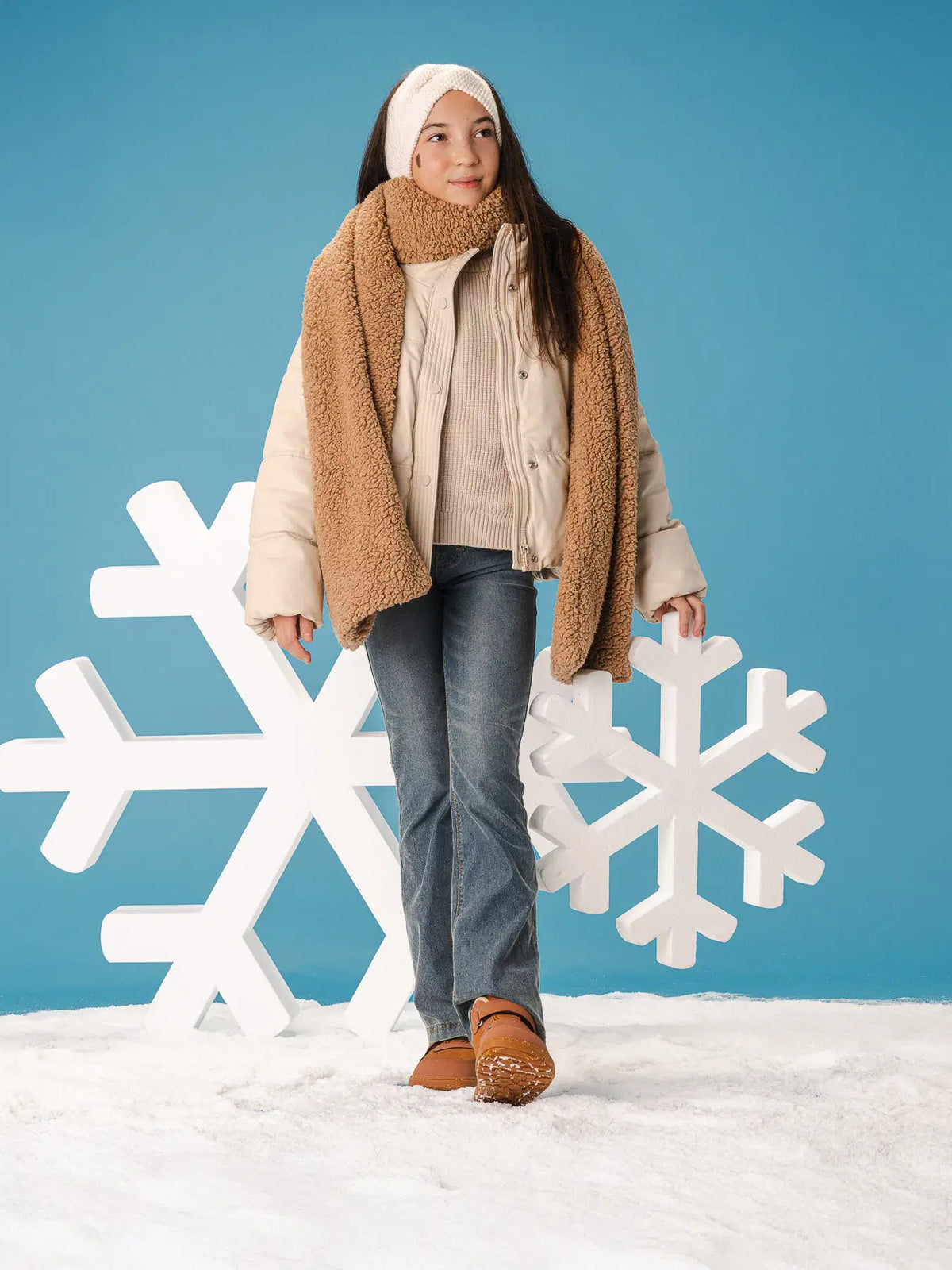 Kinder-Winter-Barfußstiefel Be Lenka Zippu Junior - All Brown