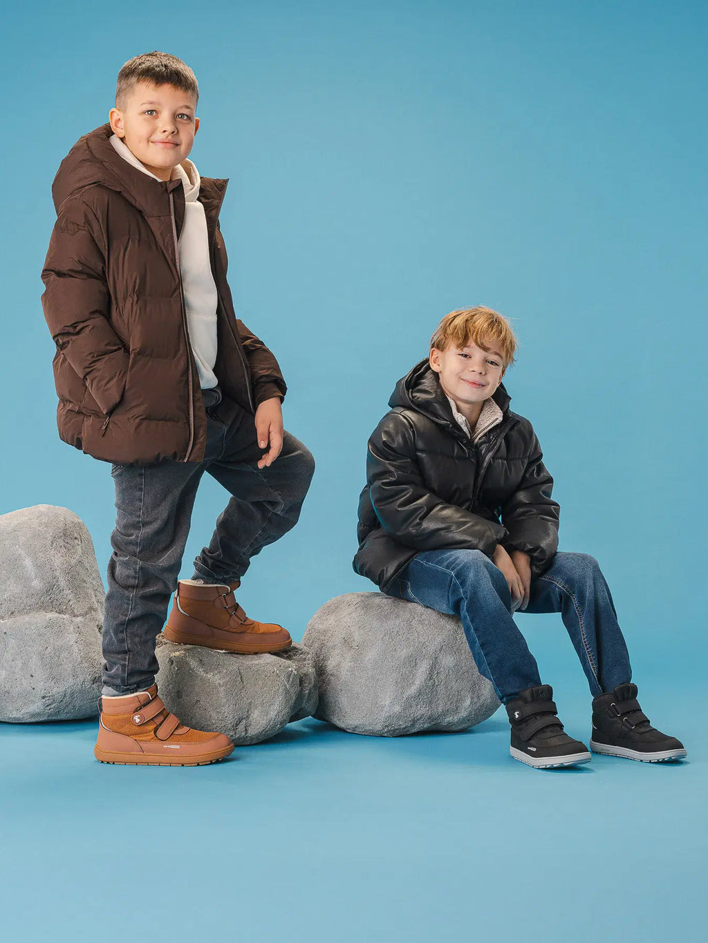 Kinder-Winter-Barfußstiefel Be Lenka Zippu Junior - All Brown