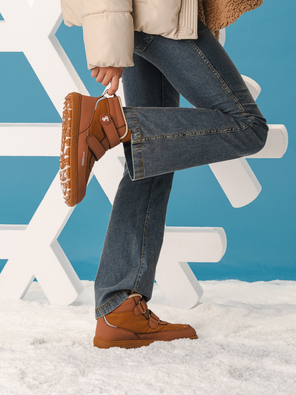 Kinder-Winter-Barfußstiefel Be Lenka Zippu Junior - All Brown