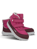 Kinder-Winter-Barfußschuhe Be Lenka Zippu Junior – Berry & Grey