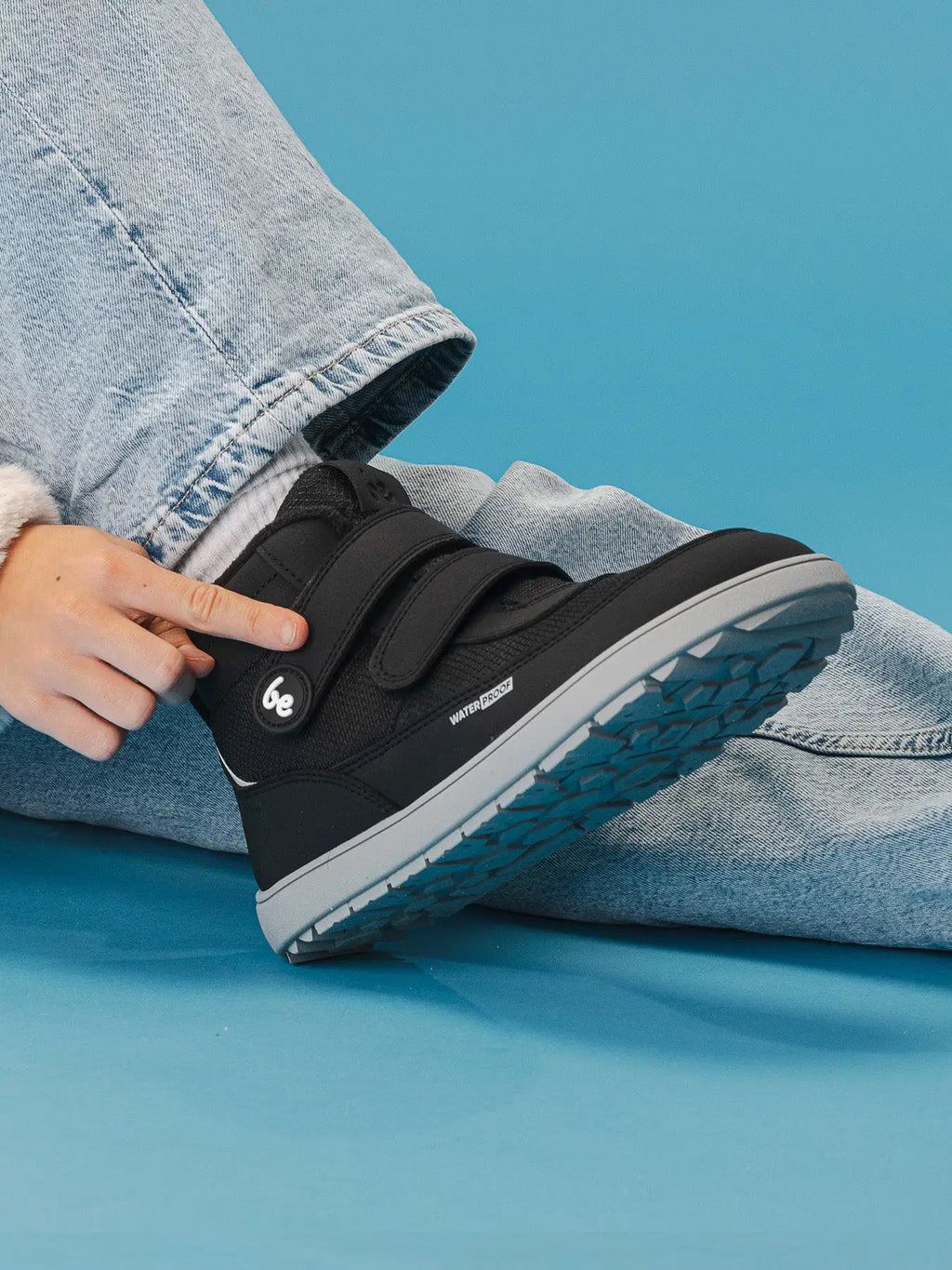 Kinder-Winter-Barfußschuhe Be Lenka Zippu Junior - Schwarz & Grau