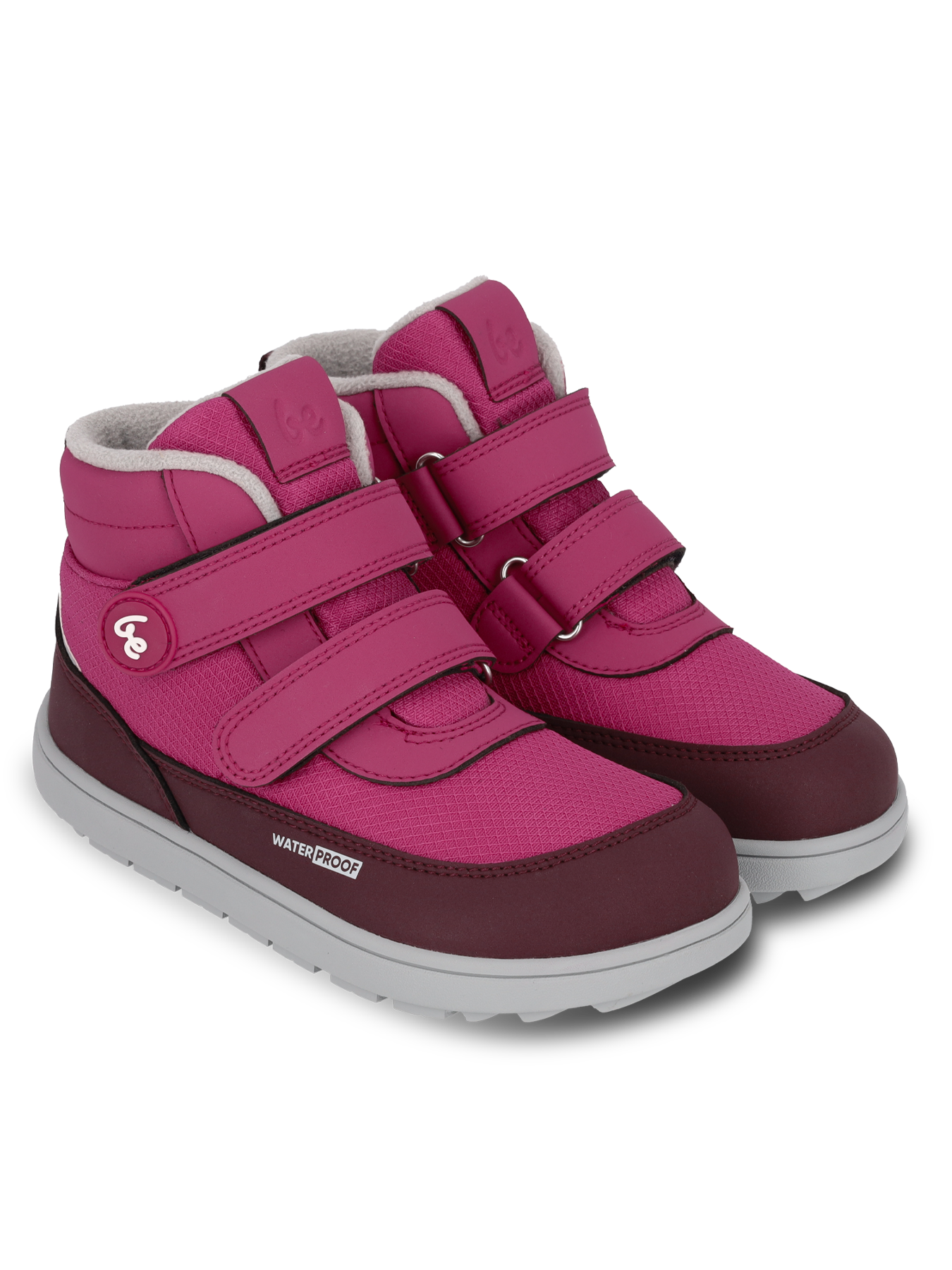 Kinder-Winter-Barfußschuhe Be Lenka Zippu Junior – Berry & Grey