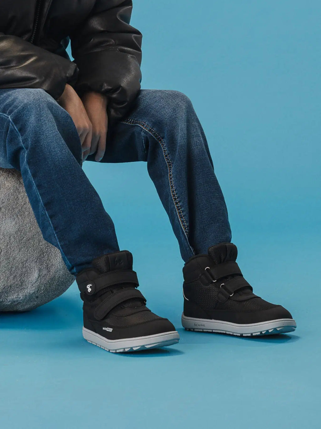 Kinder-Winter-Barfußstiefel Be Lenka Zippu Kids - Schwarz & Grau