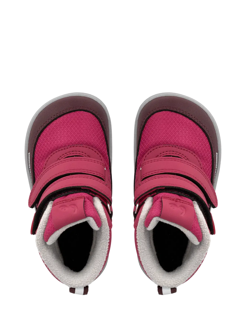 Kids winter barefoot boots Be Lenka Zippu Preschool - Berry & Grey