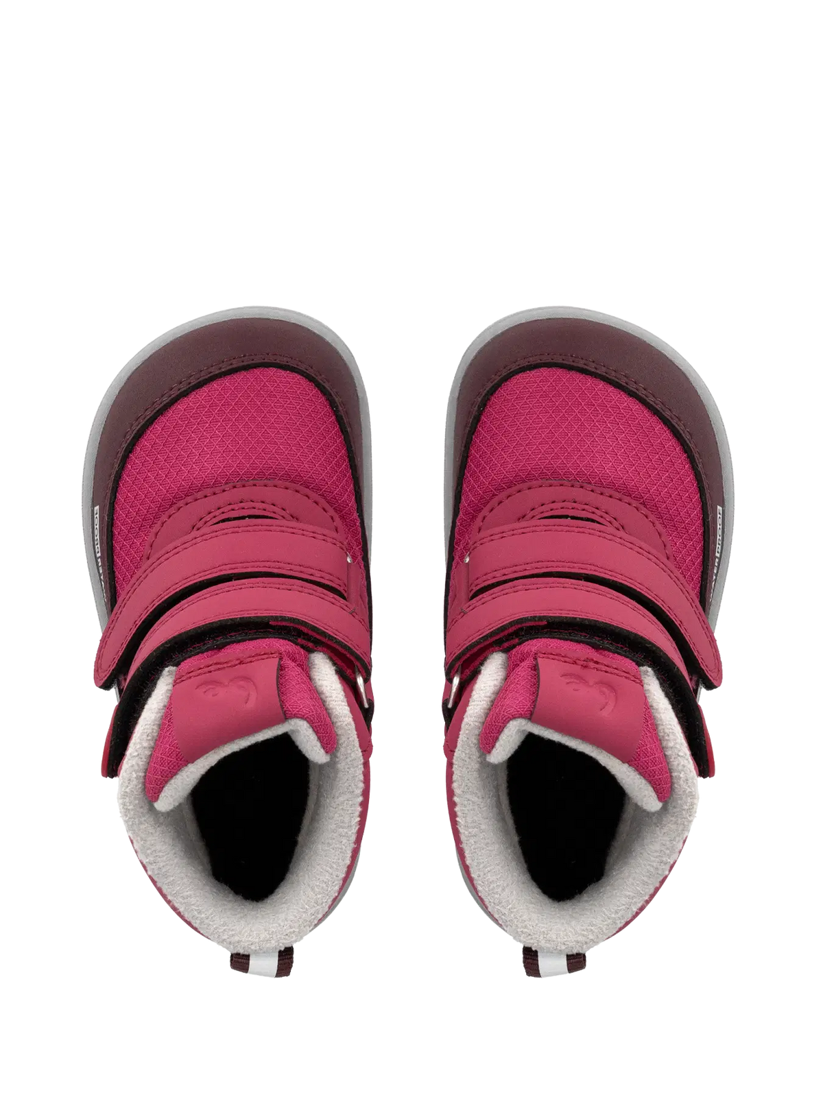 Kids winter barefoot boots Be Lenka Zippu Preschool - Berry & Grey