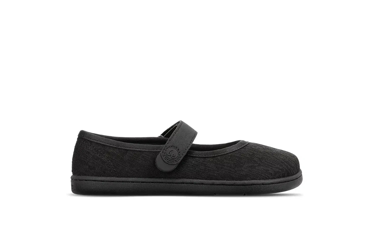 Kids Barefoot Ballerinas Be Lenka Tinkee Kids - All Black Sparkle - BarefootHub - UK Barefoot Shoes
