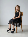 Kids Barefoot Ballerinas Be Lenka Tinkee Kids - All Black Sparkle - BarefootHub - UK Barefoot Shoes