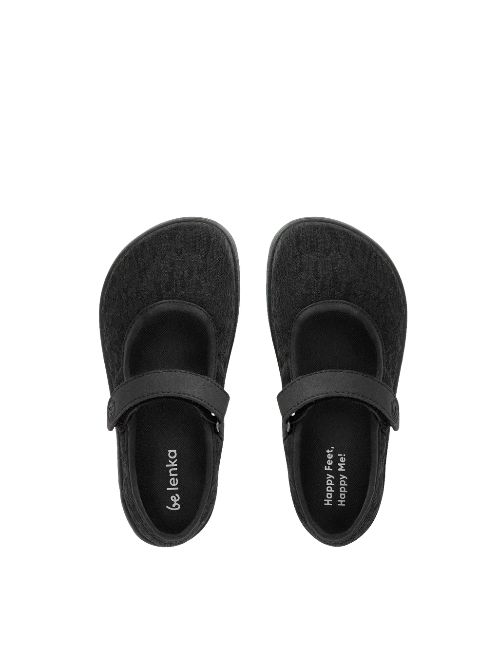 Kids Barefoot Ballerinas Be Lenka Tinkee Kids - All Black Sparkle - BarefootHub - UK Barefoot Shoes