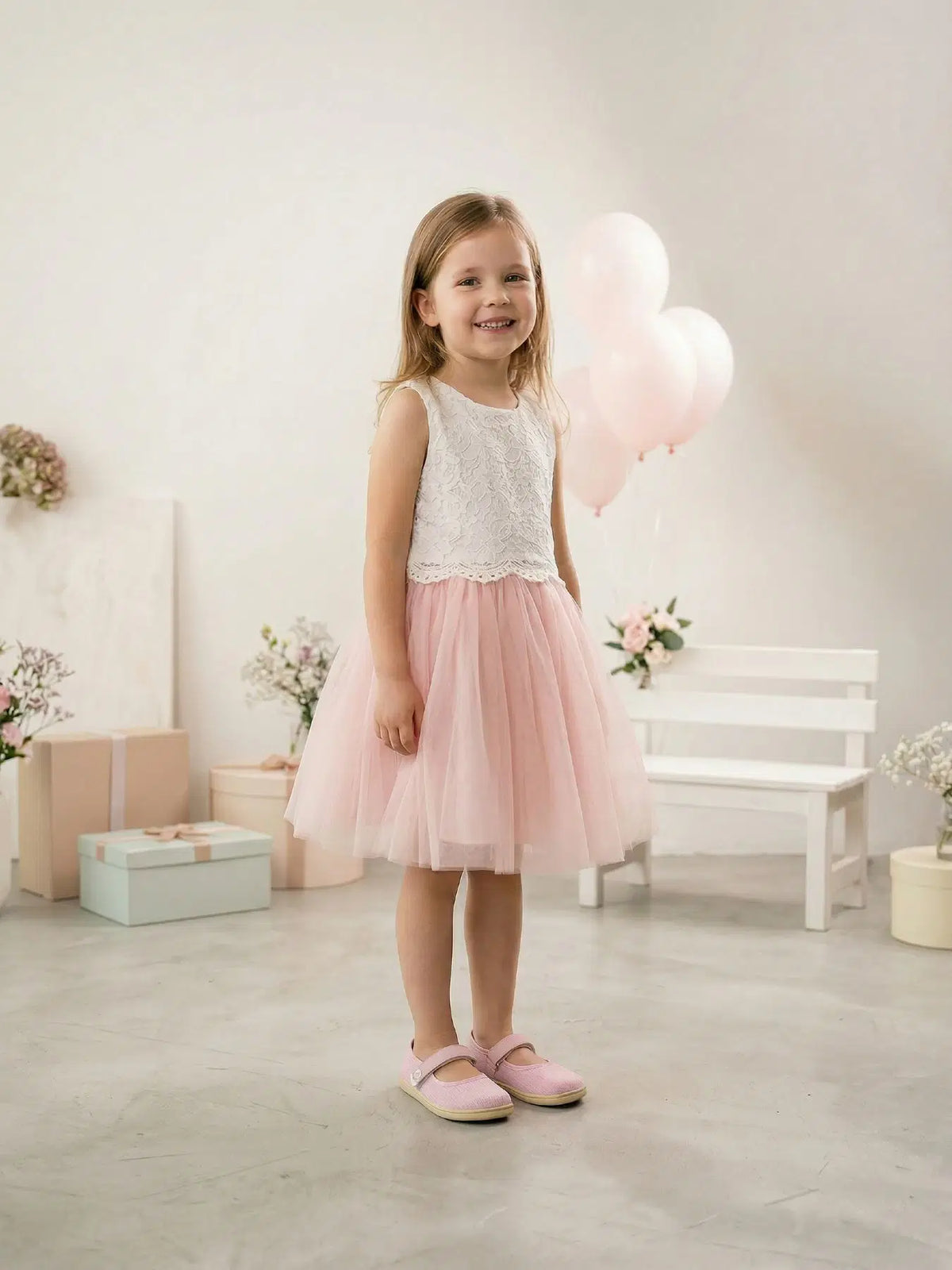 Kids Barefoot Ballerinas Be Lenka Tinkee Kids - Pink Sparkle - BarefootHub - UK Barefoot Shoes