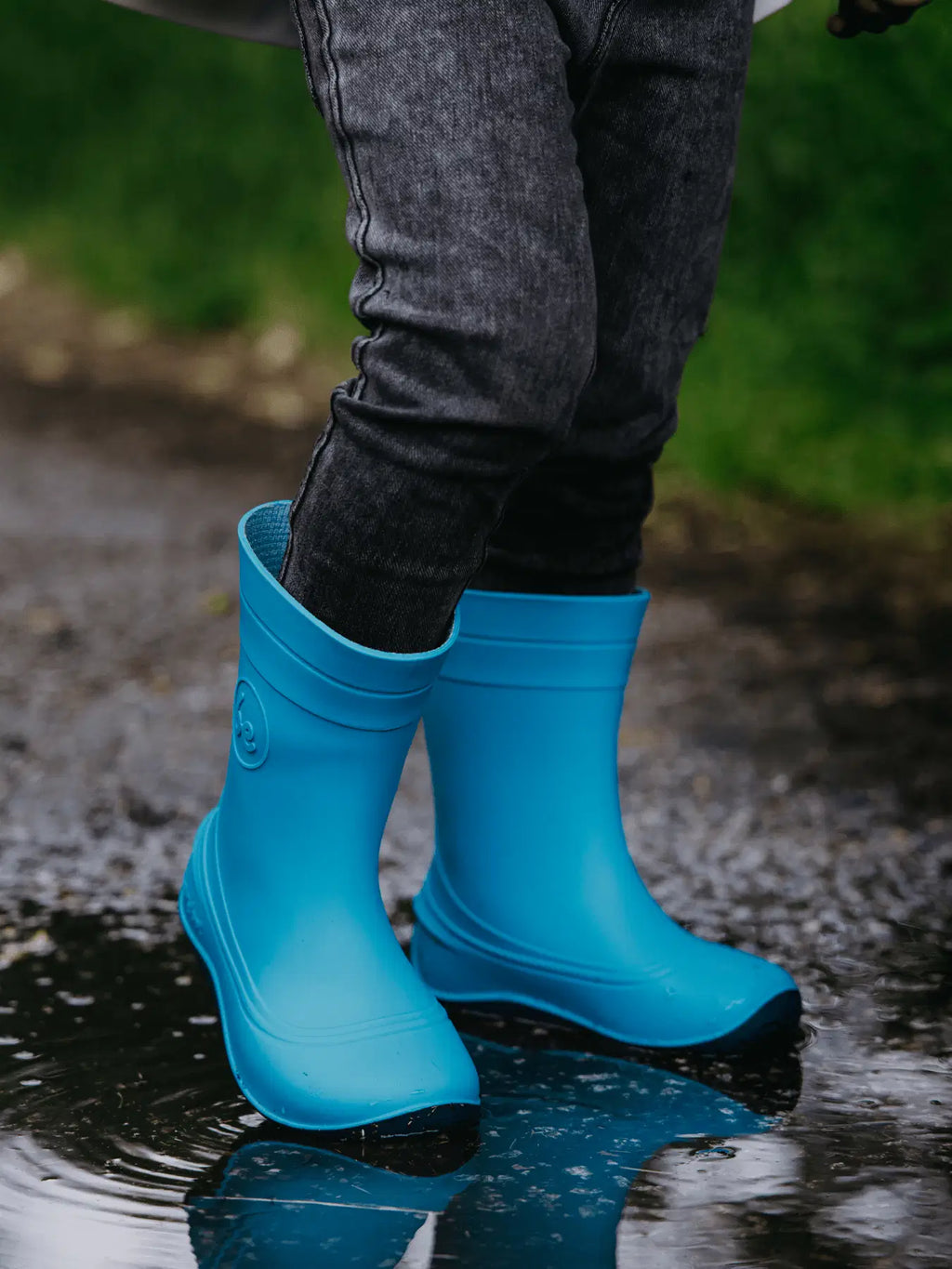 Kids Barefoot Rain Boots Be Lenka Pudds - Aqua Blue - BarefootHub - UK Barefoot Shoes