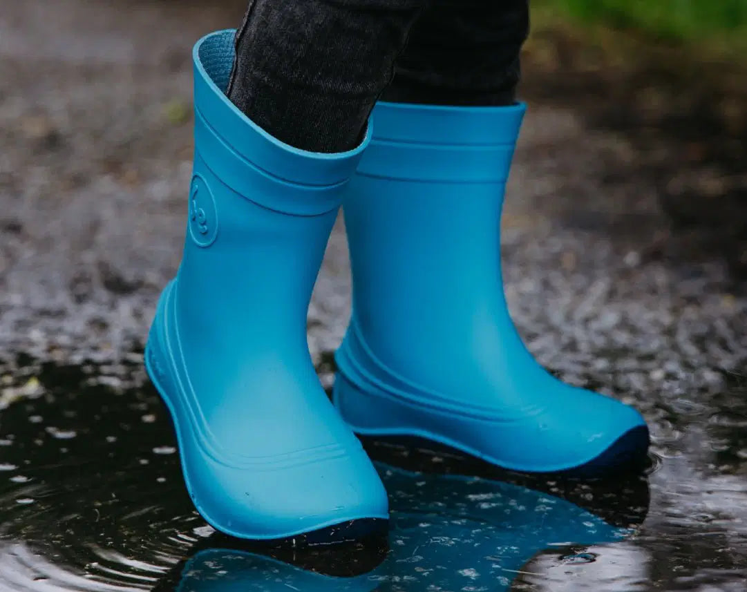 Kids Barefoot Rain Boots Be Lenka Pudds - Aqua Blue - BarefootHub - UK Barefoot Shoes