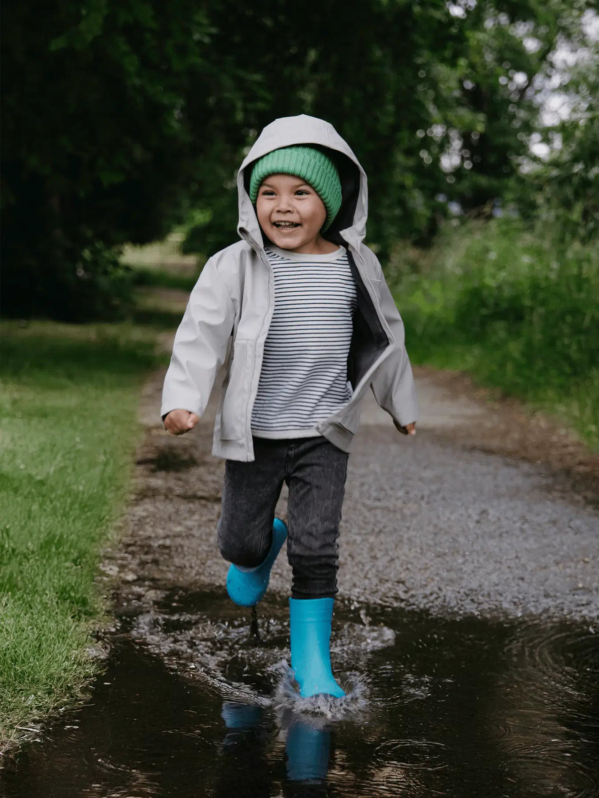 Kids Barefoot Rain Boots Be Lenka Pudds - Aqua Blue - BarefootHub - UK Barefoot Shoes
