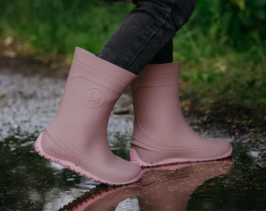 Kids Barefoot Rain Boots Be Lenka Pudds - Misty Pink - BarefootHub - UK Barefoot Shoes