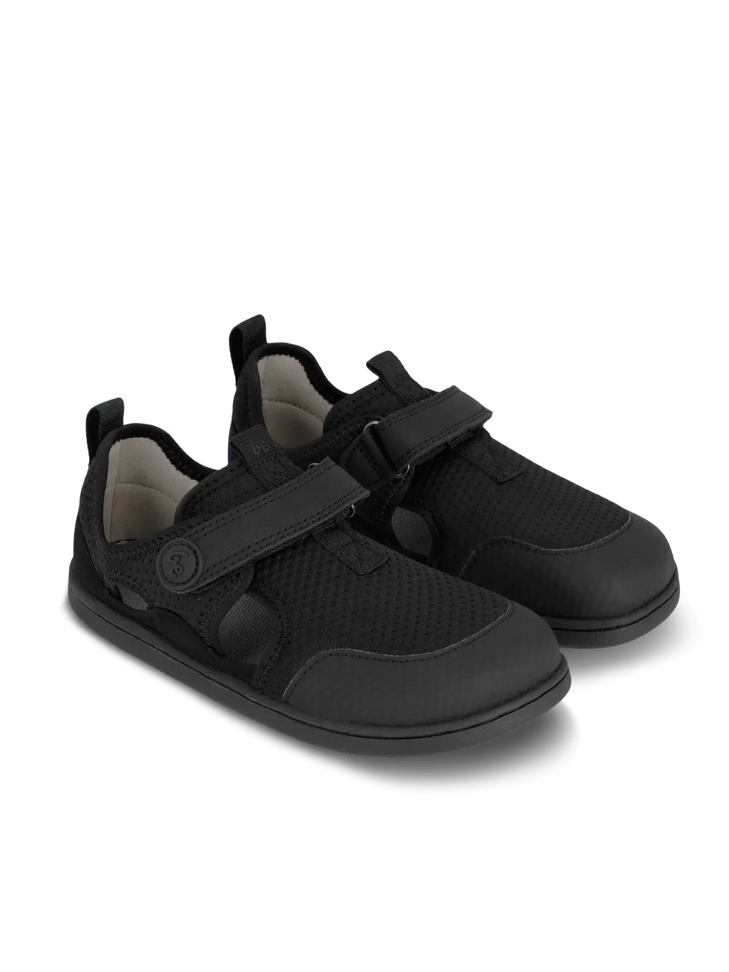 Kids barefoot sandals Zest Kids - All Black - BarefootHub - UK Barefoot Shoes