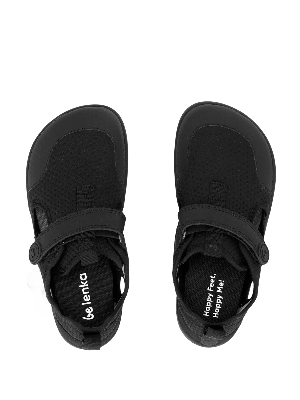 Kids barefoot sandals Zest Kids - All Black - BarefootHub - UK Barefoot Shoes