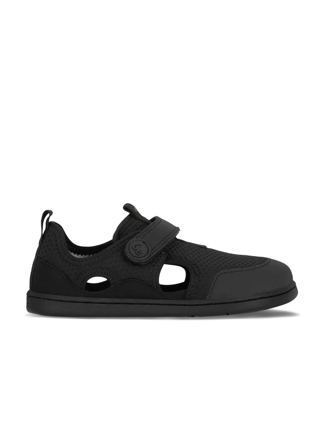 Kids barefoot sandals Zest Preschool - All Black - BarefootHub - UK Barefoot Shoes