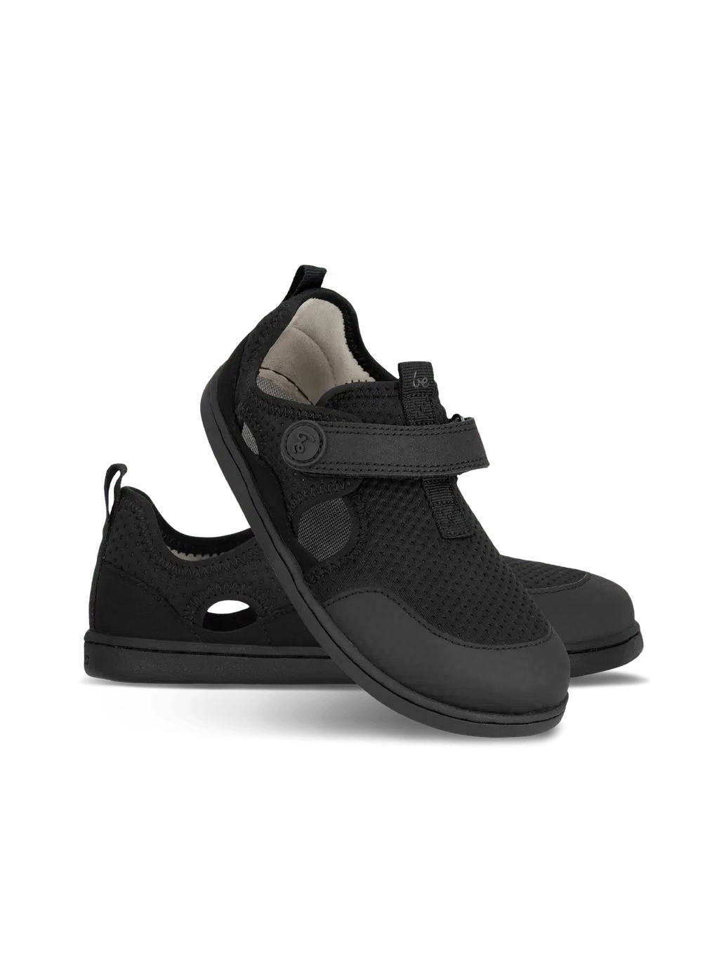 Kids barefoot sandals Zest Preschool - All Black - BarefootHub - UK Barefoot Shoes