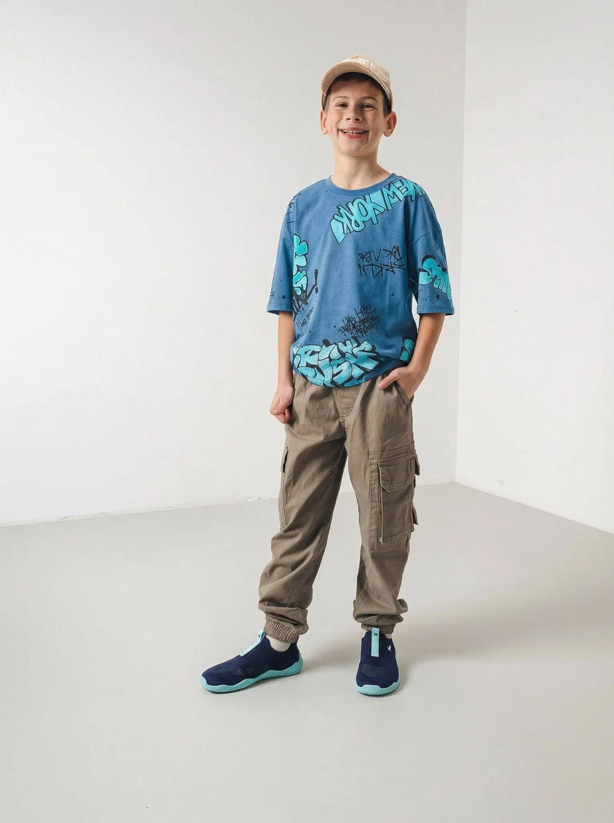Kids Barefoot Slip-on Shoes Be Lenka Luppo Junior - Blue & Aqua - BarefootHub - UK Barefoot Shoes