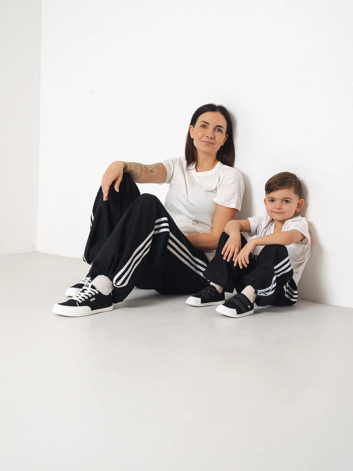 Kids barefoot sneakers Be Lenka Canvi Preschool - Black & White - BarefootHub - UK Barefoot Shoes