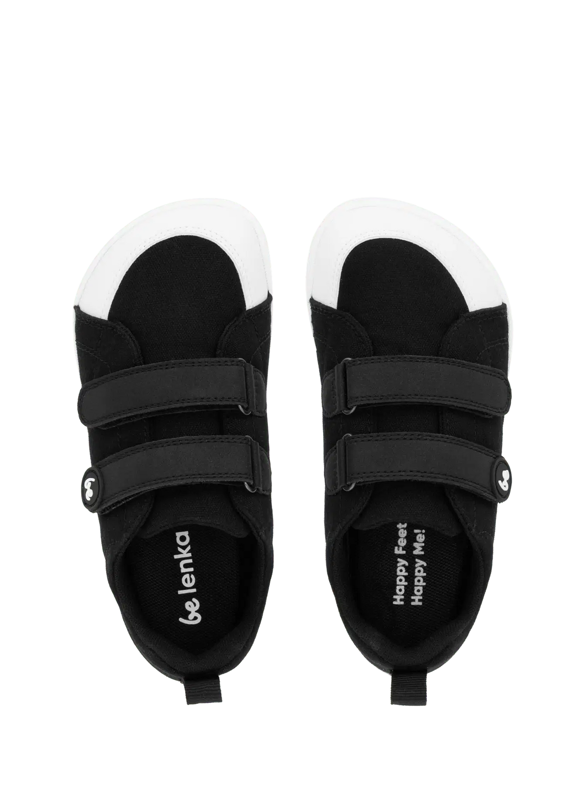 Kids barefoot sneakers Be Lenka Canvi Preschool - Black & White - BarefootHub - UK Barefoot Shoes