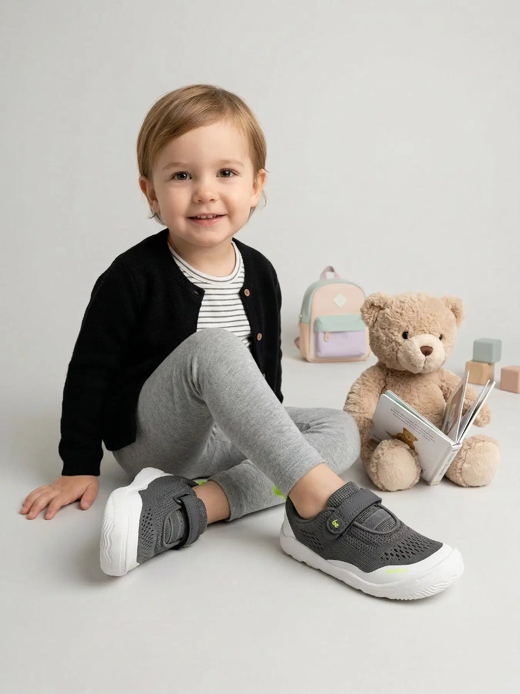 Kids Barefoot Sneakers Be Lenka Nubo Preschool - Grey - BarefootHub - UK Barefoot Shoes