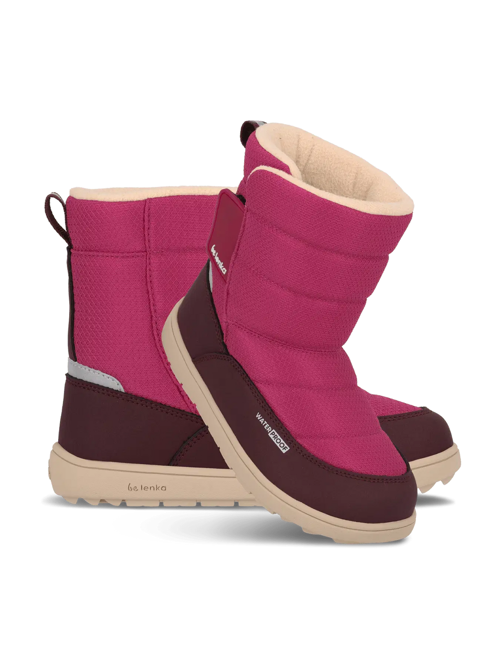 Kids barefoot snow boots Be Lenka Ailo Junior - Berry - BarefootHub - UK Barefoot Shoes