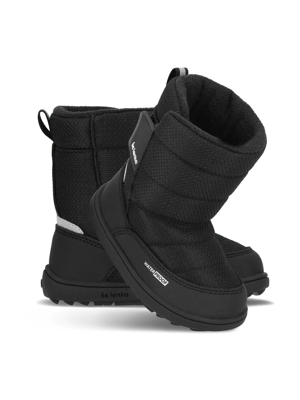 Kids barefoot snow boots Be Lenka Ailo Preschool - All Black - BarefootHub - UK Barefoot Shoes