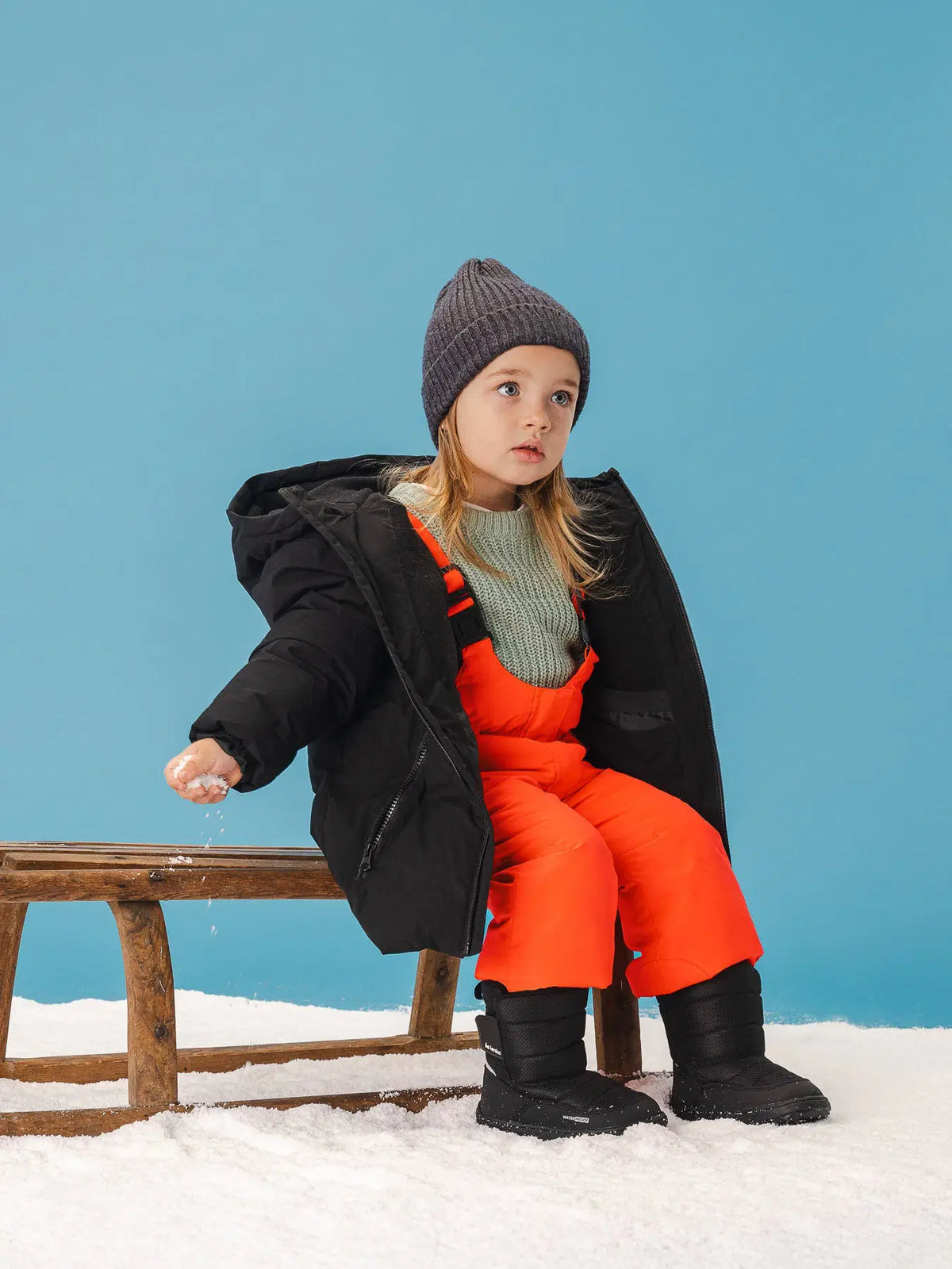 Kids barefoot snow boots Be Lenka Ailo Preschool - All Black - BarefootHub - UK Barefoot Shoes