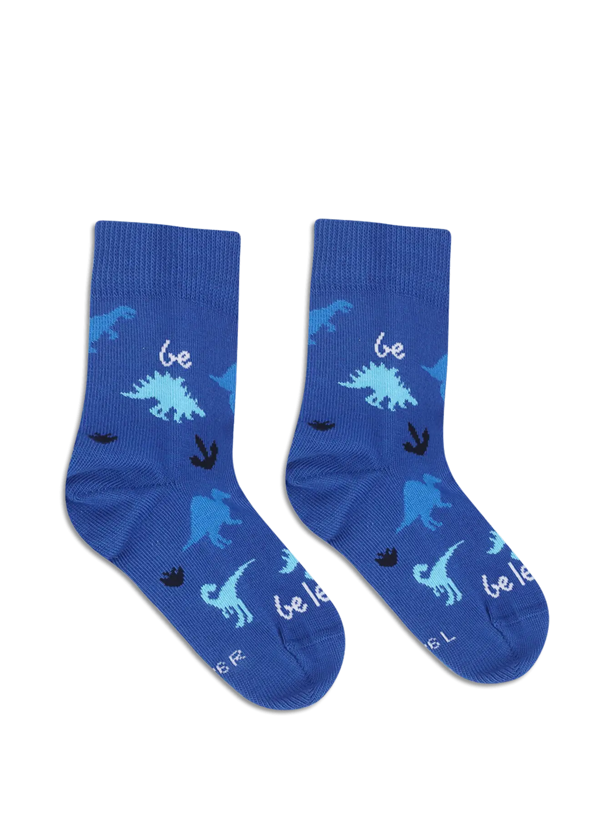 Kids barefoot Socks Be Lenka Kids - Crew - Dino - Royal Blue - BarefootHub - UK Barefoot Shoes