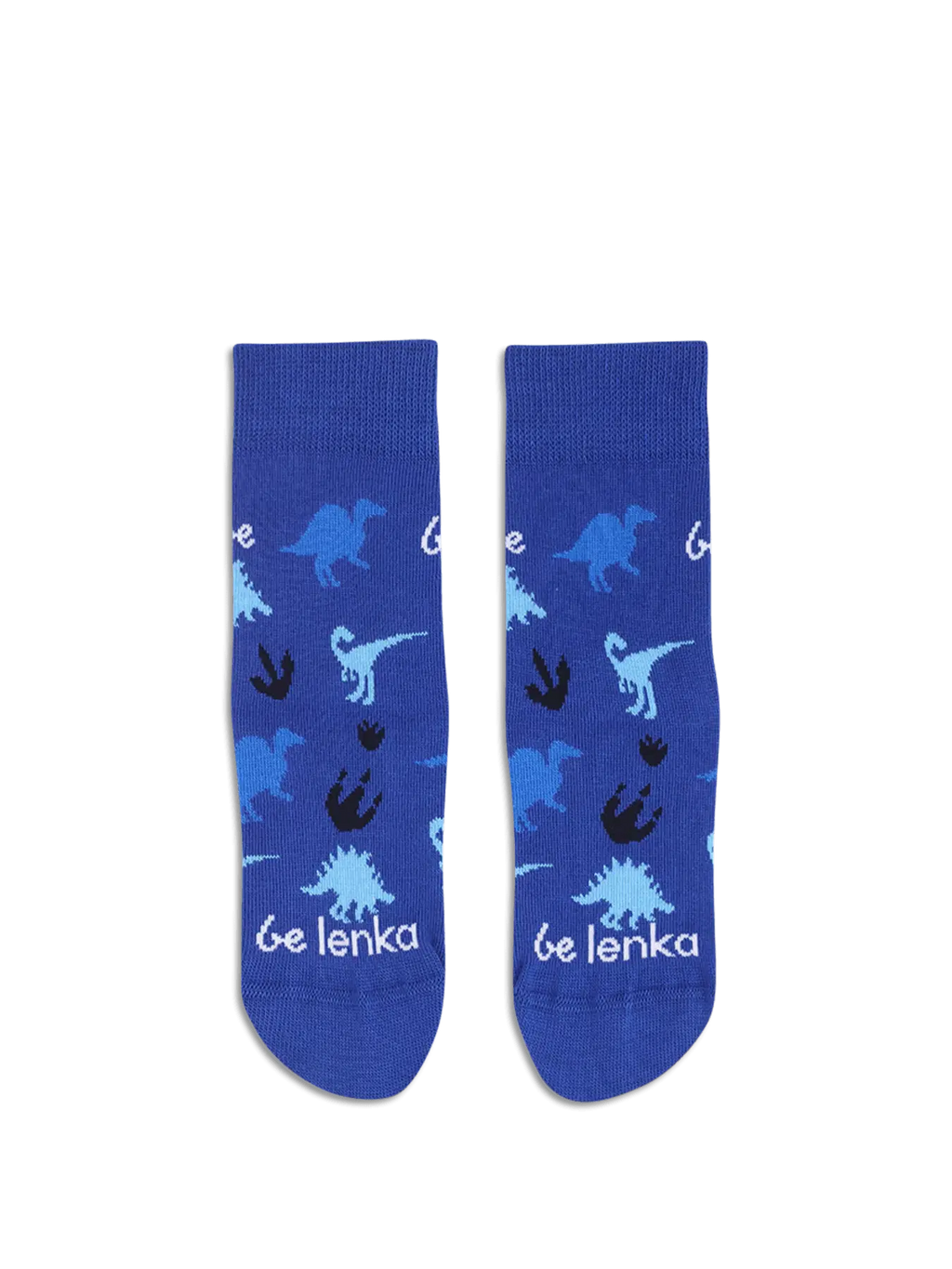 Kids barefoot Socks Be Lenka Kids - Crew - Dino - Royal Blue - BarefootHub - UK Barefoot Shoes