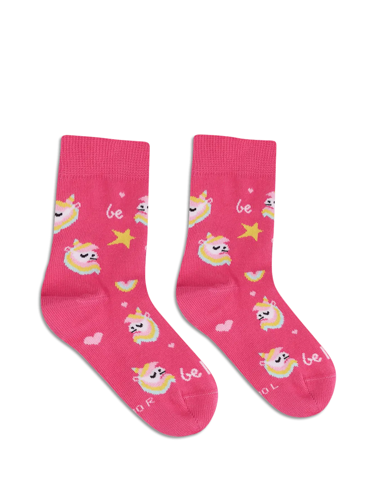 Kids barefoot Socks Be Lenka Kids - Crew - Unicorn - BubleGum Pink - BarefootHub - UK Barefoot Shoes